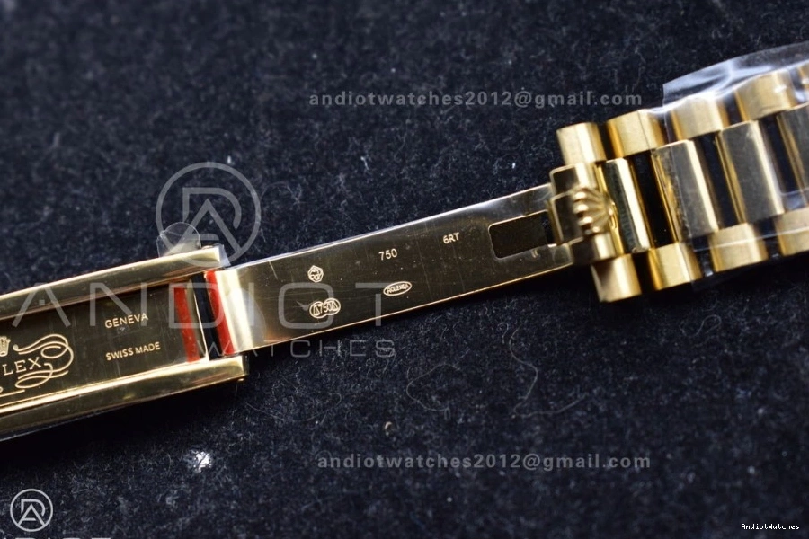 YG Diamond President on 904L Green vr3255 692 Faded V5 Edition (Gain Bracelet DayDate Square with QF Dial Weight) Steel 36 SunProtective Best 1221